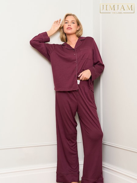 Jim Jam the Label Purple Traditional Pyjamas Set (H96923) | €53