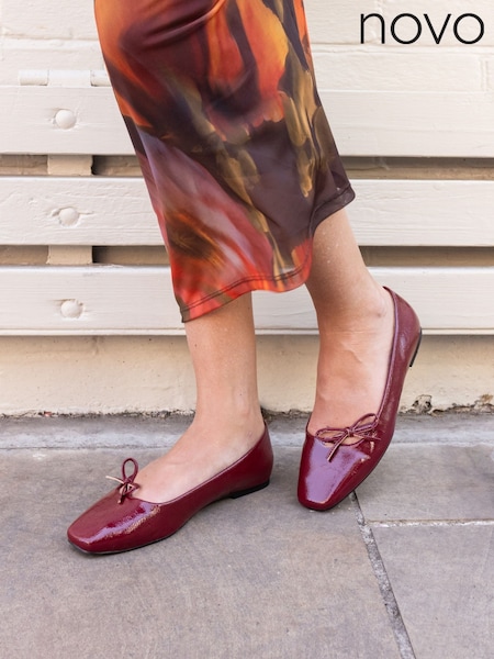 Vermelho - Novo Camilla Asymetric Bow Ballerinas (H96954) | R$ 355