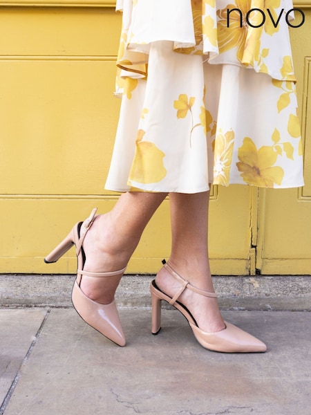 Novo Nude Wide Fit Indie Point Toe Strappy Court Shoes (H96966) | 178 QAR