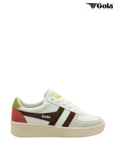 Gola White Ladies Grandslam Trident Lace-Up Trainers (H96984) | R$ 840