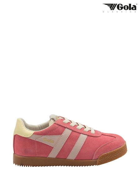 Gola Pink Kids Elan Suede Lace-Up Trainers (H96997) | R$ 545