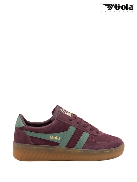 Gola Red Ladies Grandslam Suede Lace-Up Trainers (H96998) | R$ 890