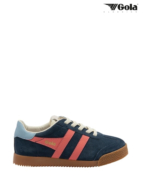 Gola Blue Kids Elan Suede Lace-Up Trainers (H97000) | R$ 545