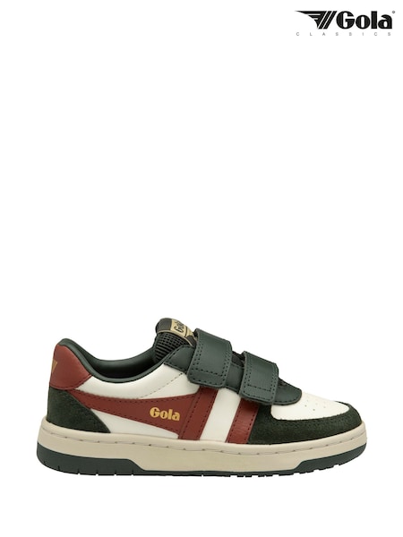 Gola White Kids Hawk Strap PU Trainers (H97013) | €73