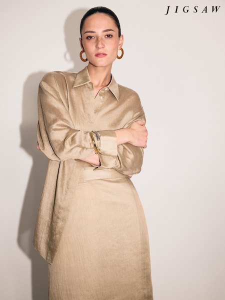 Jigsaw Natural Textured Cocoon Shirt (H97042) | AED728