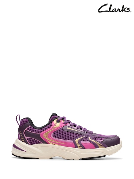 Clarks Purple Crafton Move Youth Trainers (H97123) | €38 - €41