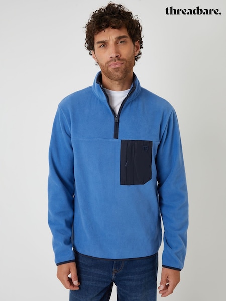 Threadbare Blue Sky Microfleece Quarter Zip Sweatshirt (H97293) | AED133