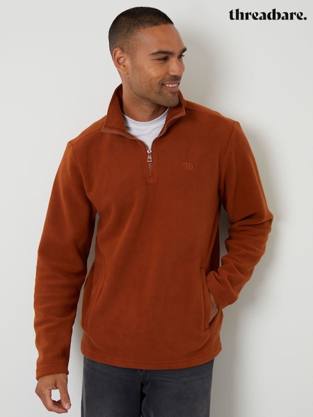 Threadbare Orange Quarter Zip Microfleece Fleeces (H97310) | AED133