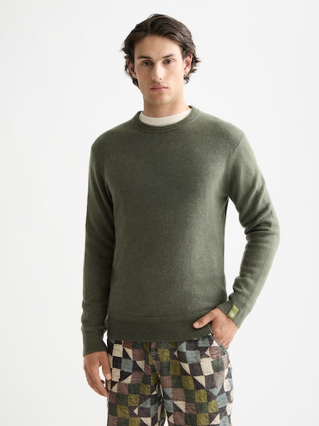 Scotch & Soda Green Soft Knit Regular Fit Crew Neck Jumpers (H97334) | €141