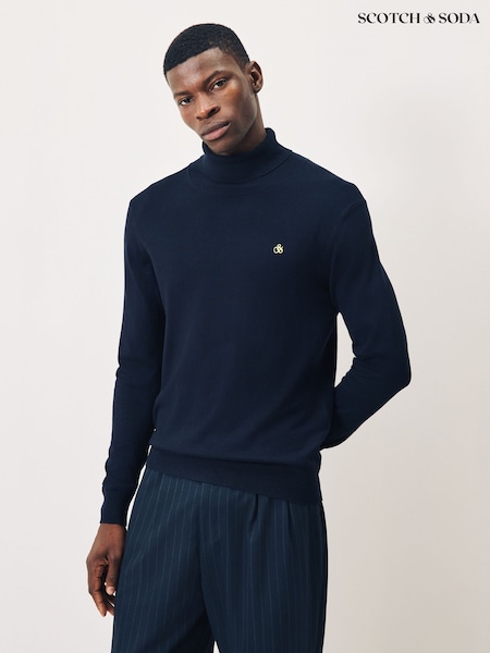 Scotch & Soda Black Viscose Turtleneck Knit Jumper (H97338) | € 117
