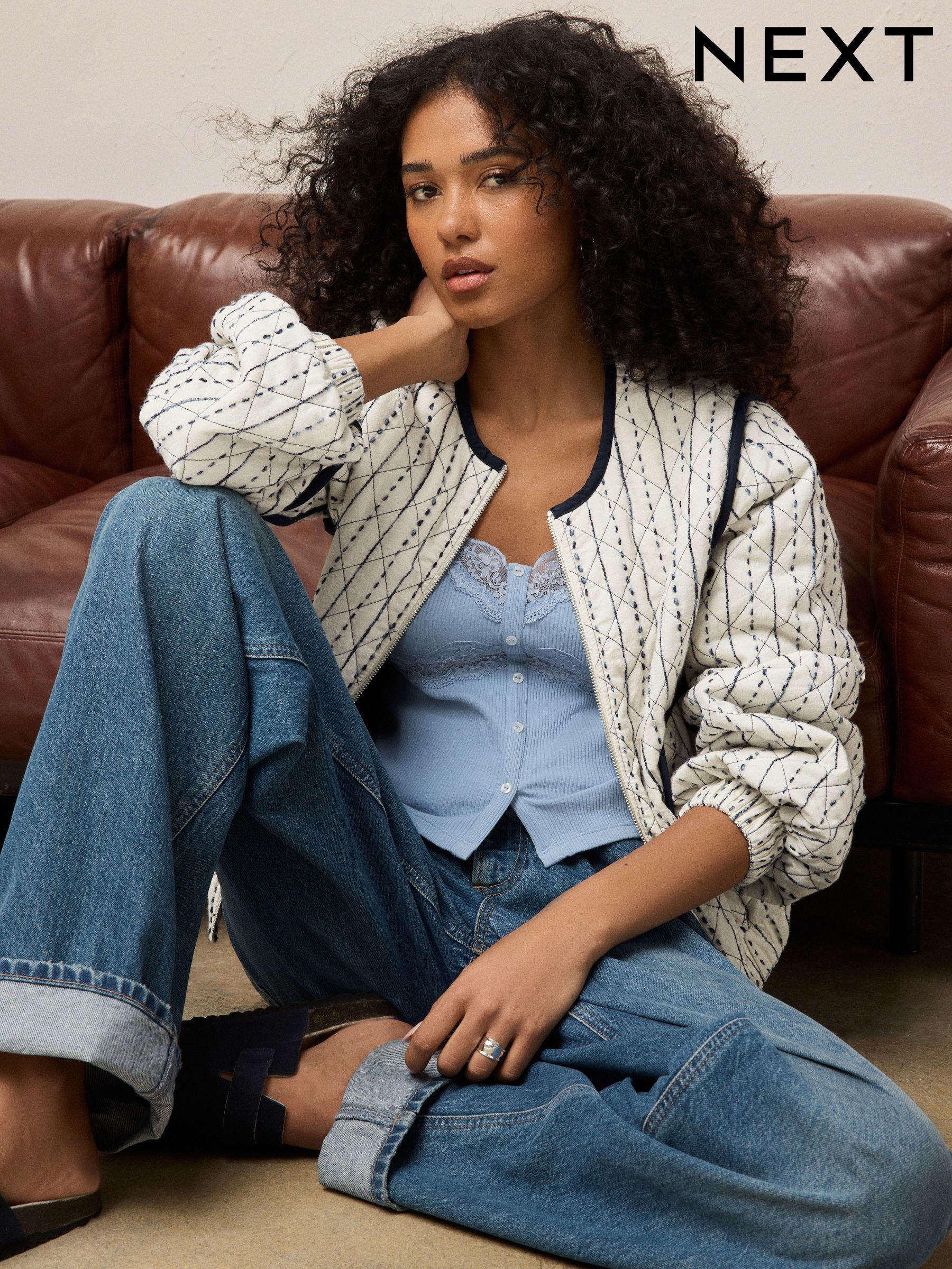 Buy Women's Coats and Jackets Blue Quilted Padded Online | Next