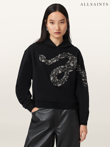 AllSaints Black Alenka Pippa Hoodie (H97388) | €237