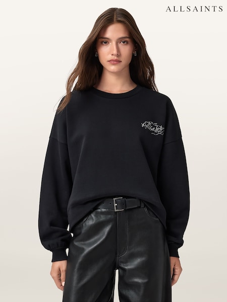 AllSaints Black Reel Lila Sweatshirt (H97416) | €144