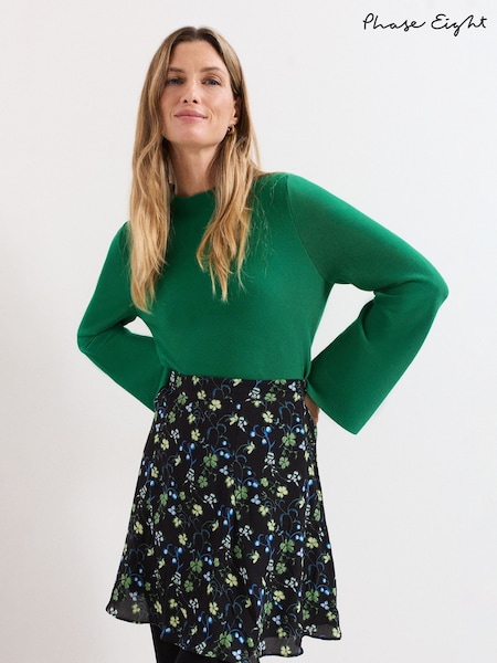 Phase Eight Green Julia Peplum Knit Jumper (H97500) | €101