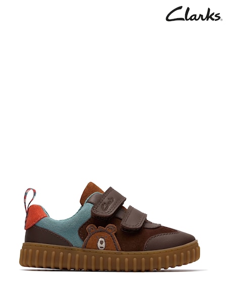 Clarks Brown Cove Den Toddler Shoes (H97514) | €53 - €56