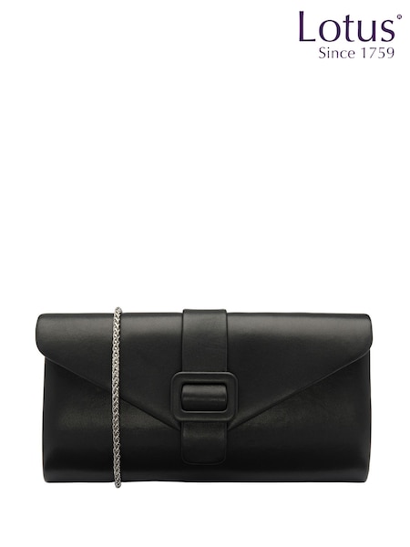 Lotus Black Clutch Bag with Chain (H97536) | €102
