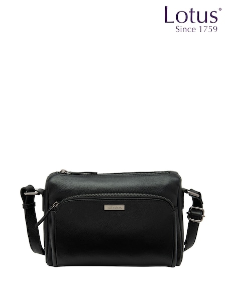 Schwarz - Lotus Leather Handbag (H97537) | 92 €