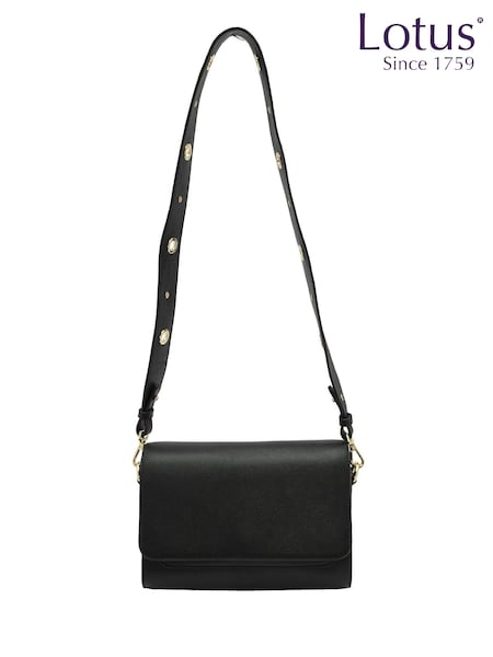 Lotus Black Leather Handbag (H97544) | €80