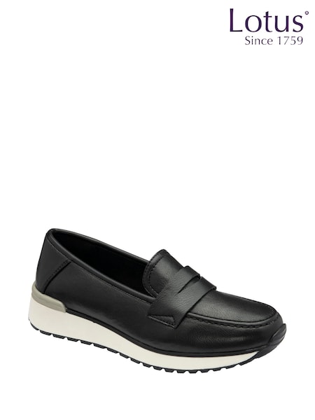 Lotus Black Casual Shoes (H97579) | €73