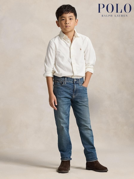 Polo Ralph Lauren Blue Boys Straight Stretch Denim Jeans (H97634) | €113 - €132