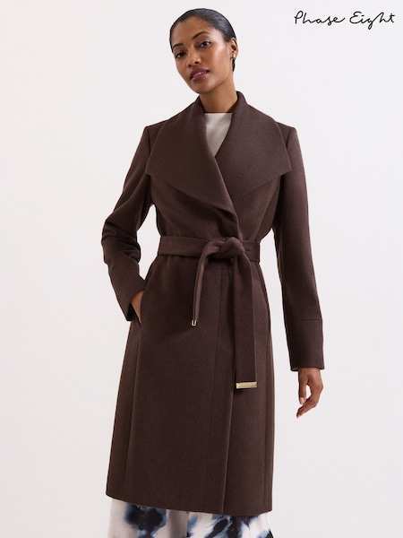 Phase Eight Brown Nicci Belted Coat (H97683) | €318