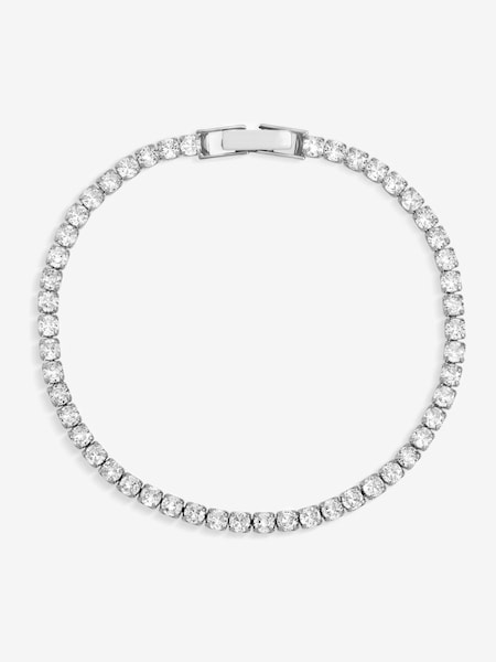 Jon Richard Silver Tone Cubic Zirconia Round Tennis Bracelet (H97709) | €40