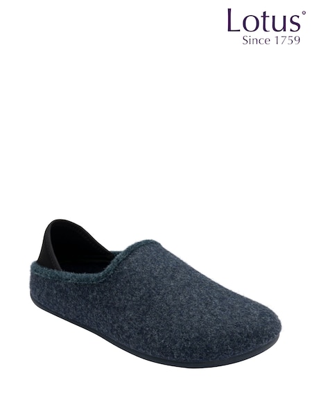 Lotus Blue Textile Slippers (H97739) | €37