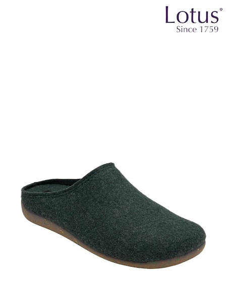 Lotus Green Textile Mule Slippers (H97742) | €44