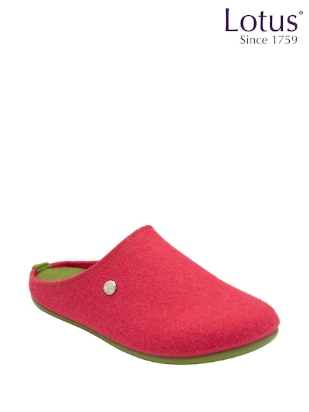 Lotus Orange Textile Flat Mule Slippers (H97743) | €37