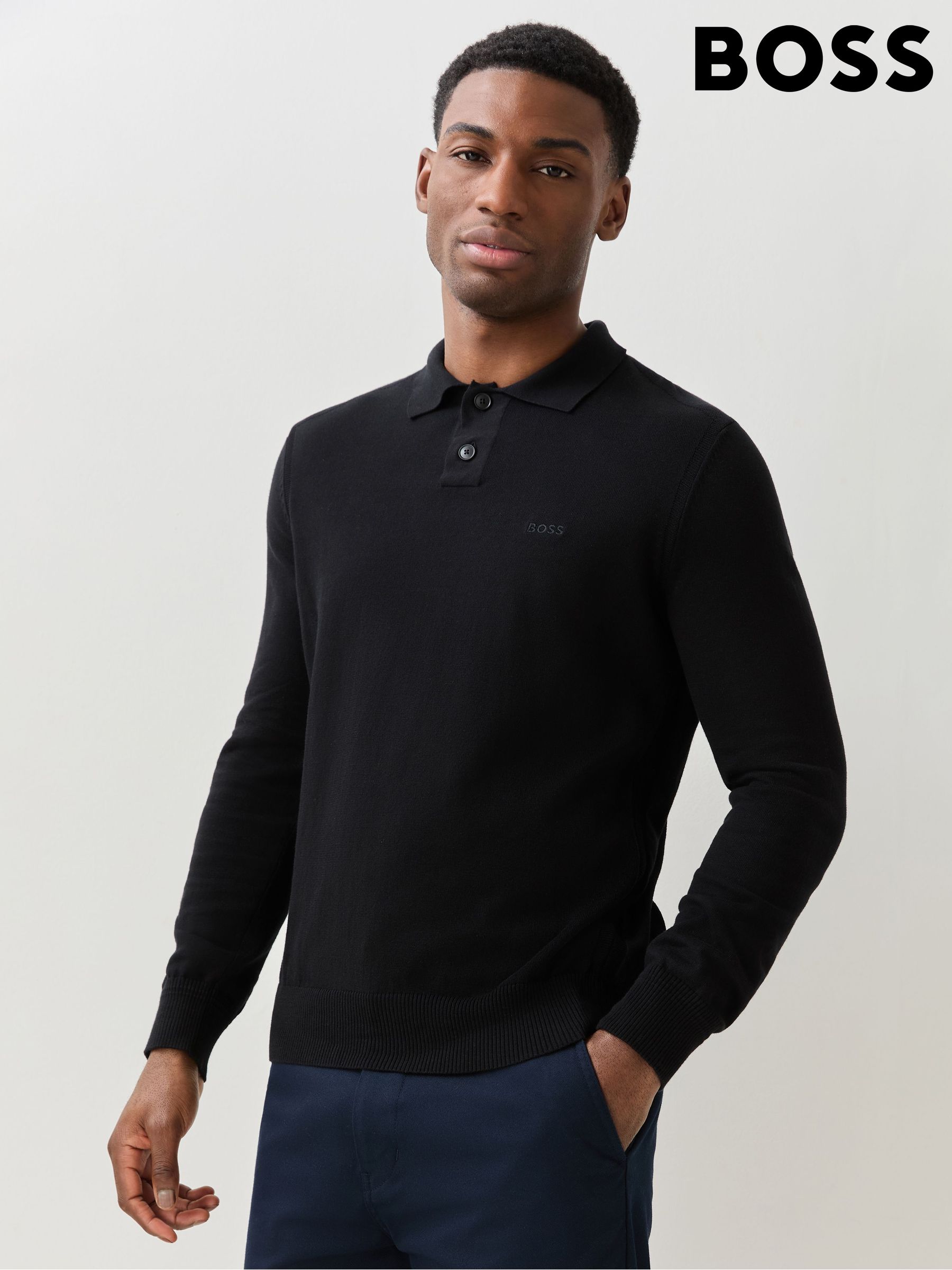 Buy Men's Polo Shirts Knitted Holiday Long Sleeve Online | Next Brazil