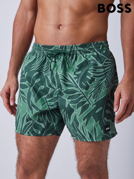 BOSS Green Piranha Printed Swim Shorts (H97877) | €91