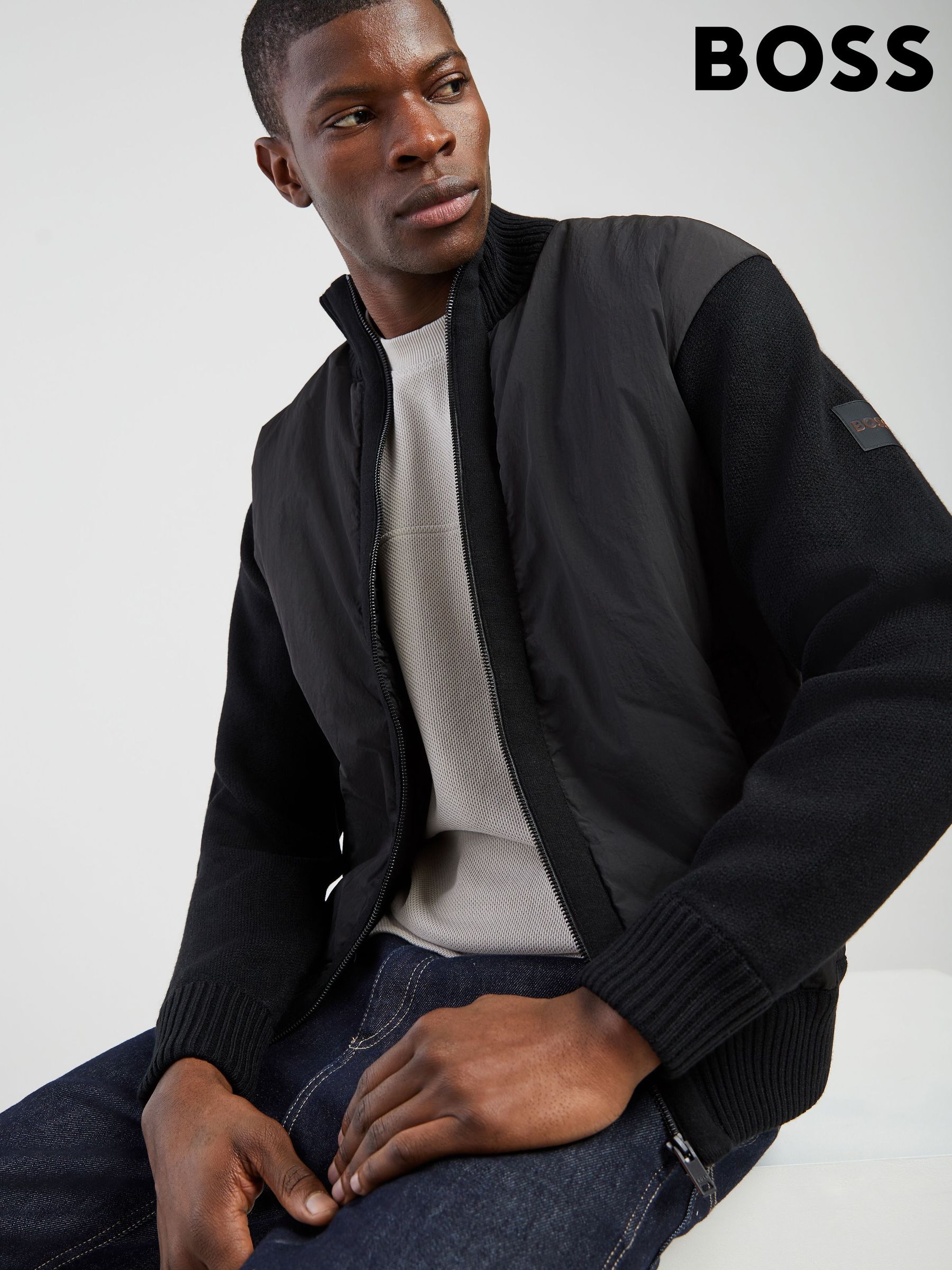 Buy Sports Hugo Boss Bomber Long Sleeve Online | Next Brazil