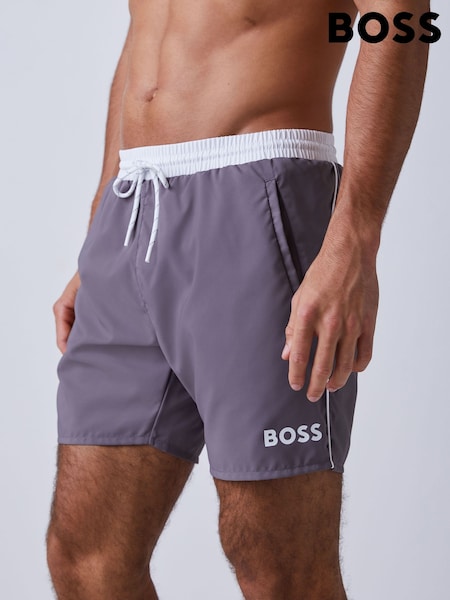BOSS Grey Starfish Quick Dry Swim Shorts (H97921) | €73