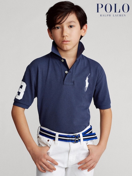 Polo Ralph Lauren Blue Boys Pony Player Pique Polo Shirt (H98146) | €106 - €127