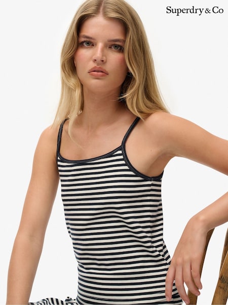 Superdry Blue Athletic Essential Stripe Cami (H98219) | €22.50