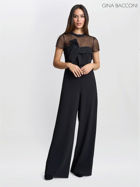 Gina Bacconi Charlene Structured Black Jumpsuit (H98271) | 423 €