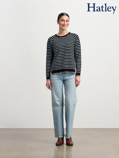 Hatley Olivia Jumper - Black Denim Stripes (H98399) | €80