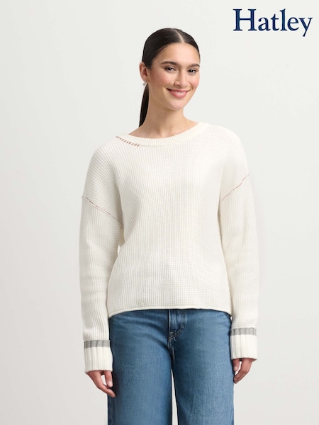 Hatley Waffle Knit Jumper - Cream (H98404) | AED379