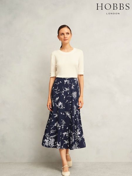 Hobbs Blue Brielle Skirt (H98681) | €168