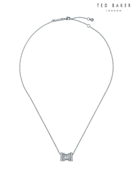 Ted Baker Silver Tone Romie Crystal Roll Multi Pendant Necklace (H98735) | €60