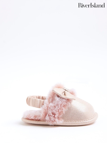 River Island Fur Bow Glam Slippers (H99191) | 19 €