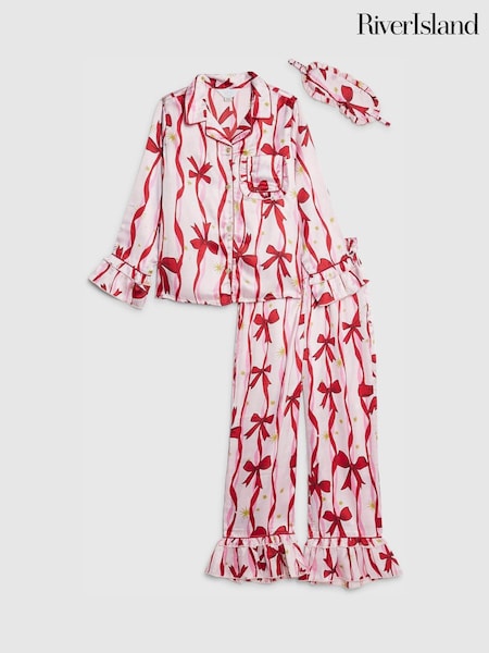 River Island Bow Print Satin Pyjamas (H99199) | 37 €
