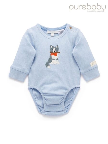 Purebaby Blue Appliqué Bodysuit (H99237) | AED105