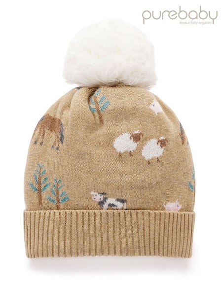 Purebaby Natural On The Farm Beanie (H99239) | AED105