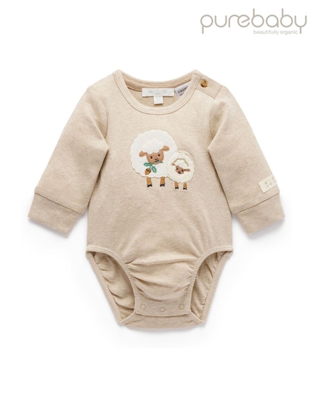 Purebaby Natural Appliqué Bodysuit (H99244) | AED105