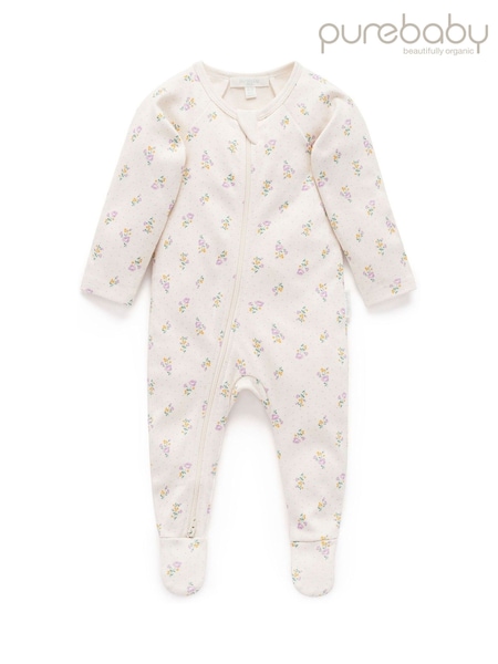 Purebaby Pink Thick Zip Growsuit (H99250) | AED128
