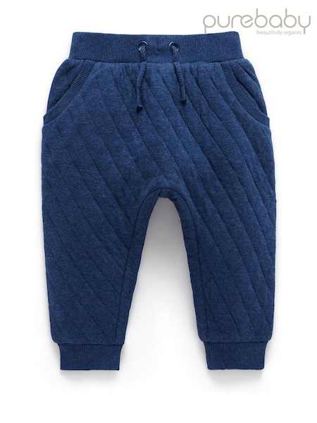 Purebaby Blue Quilted Track Joggers (H99254) | AED128
