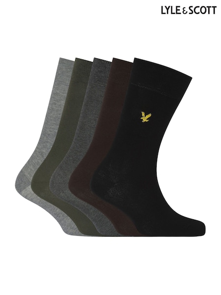 Lyle & Scott Black Core Socks 5 Pack (H99255) | €30.50