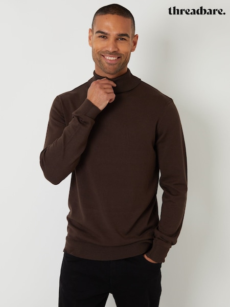 Threadbare Brown Knitted Roll Neck Jumper (H99446) | R$ 230
