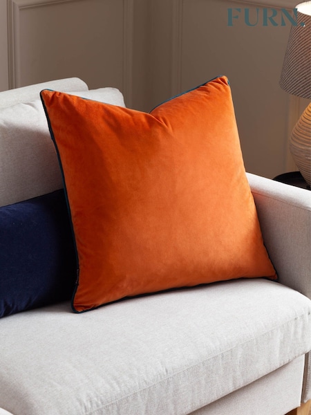 Furn Tiger Teal Meridian Velvet Cushion (H99562) | €20